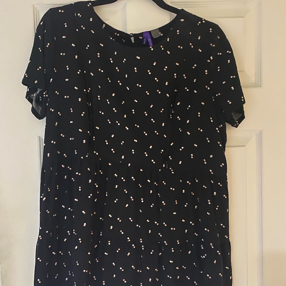 Seraphine Maternity Blouse Black Short Sleeve
